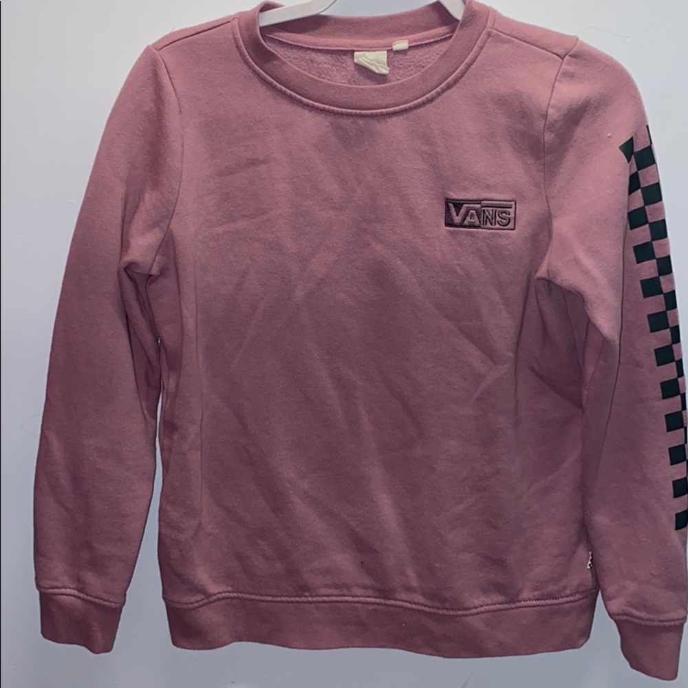 Vans pink crewneck with gray detailing